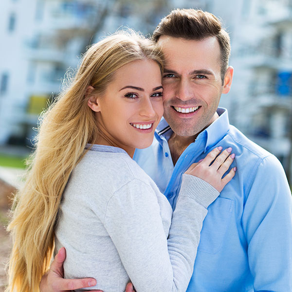 Couple Hugging Outdoors